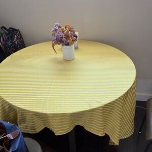 Kate Spade tablecloth yellow stripe